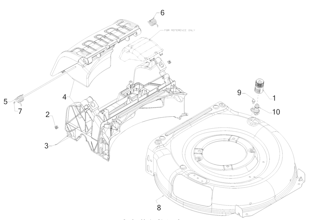 Deck Assembly Diagram and Parts List for (12ACD2J6710)(2017) Cub Cadet Lawn Mower